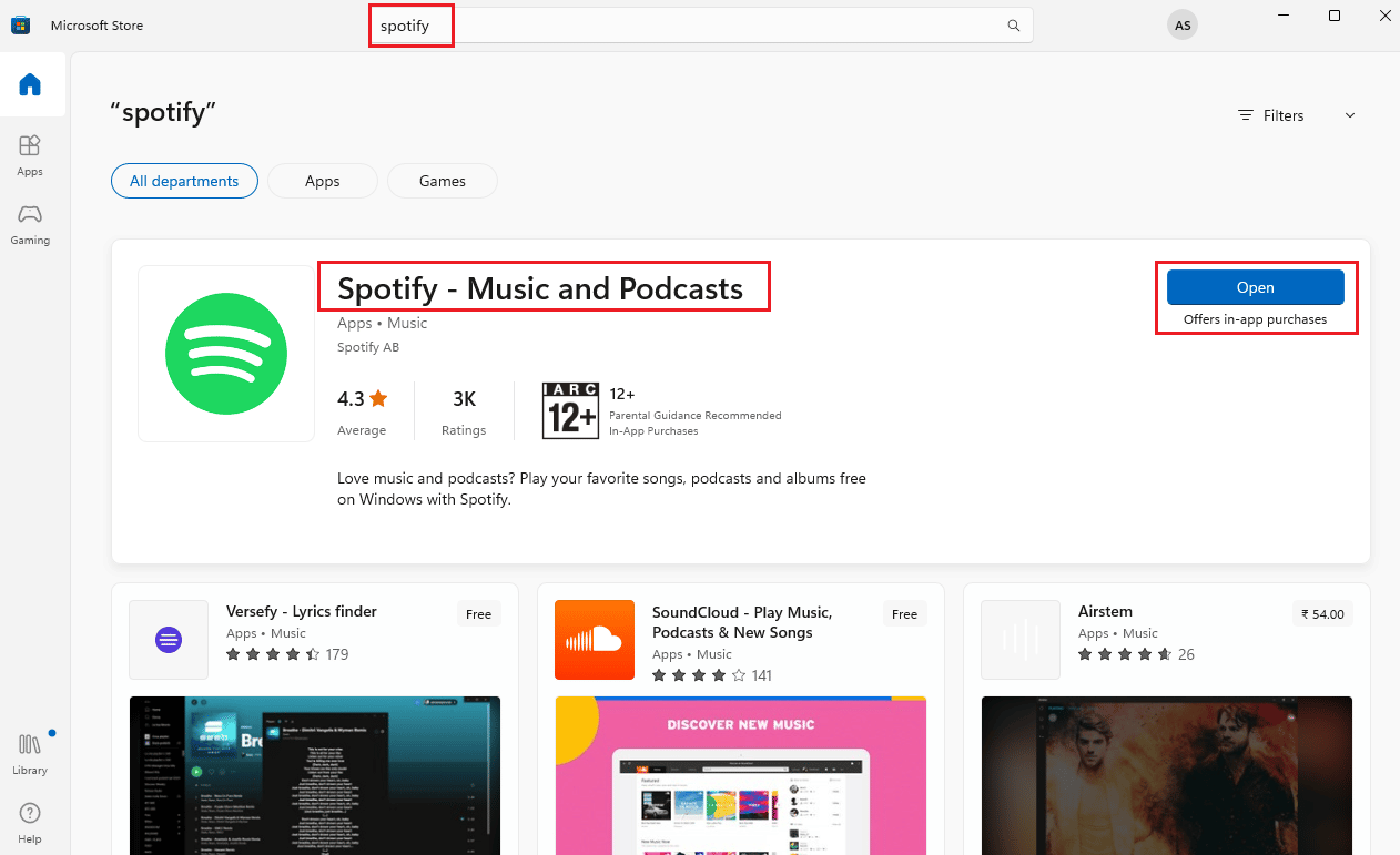 Spotify Microsoft Store