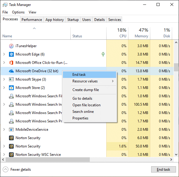 Stop Background programs to Fix Print Screen Not Working in Windows 10