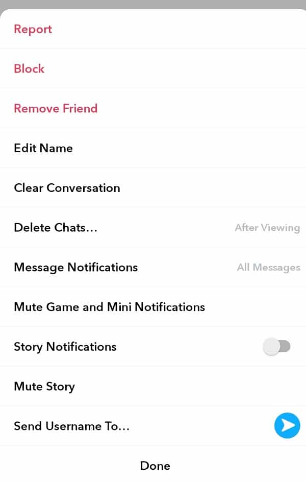 Tap on Block or Remove Friend option as per your choice | How to Block (or Delete) Someone on Snapchat