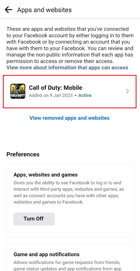 Tap on Call of Duty Mobile | change linked account COD Mobile