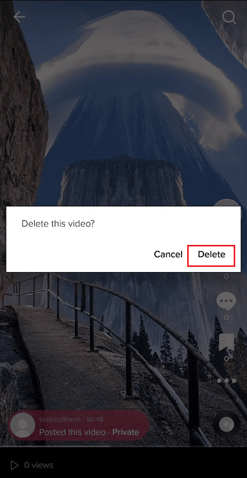 Tap on Delete - Delete to confirm the pop-up | How to Mass Delete TikTok Videos
