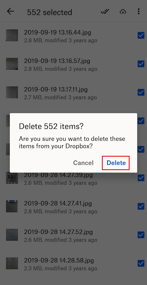 Tap on Delete from the popup to confirm the deletion process