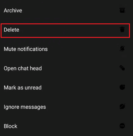 Tap on Delete | block someone on Messenger without them knowing | vanish mode on Messenger