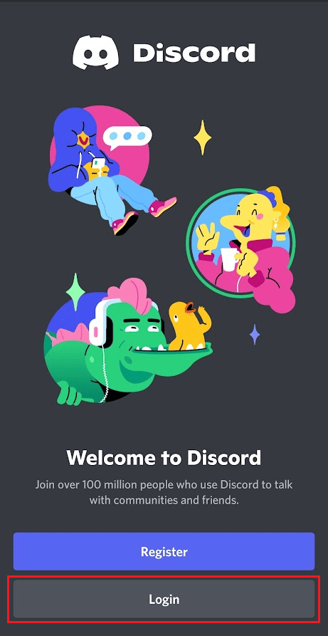 Tap on Login | How to Undisable Discord Account