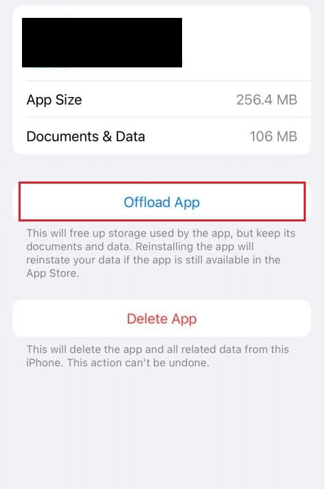Tap on Offload App