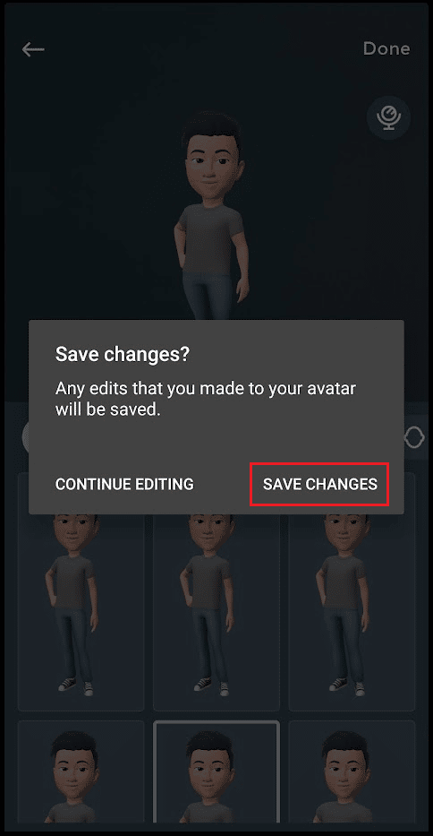 Tap on SAVE CHANGES from the confirmation popup to save it