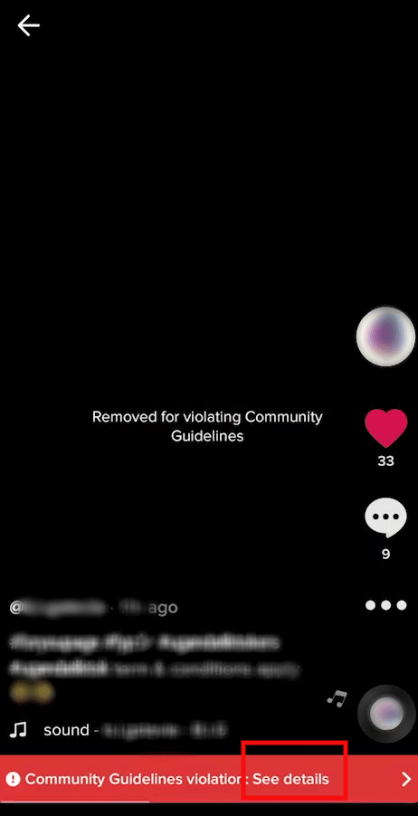 Tap on See details from the bottom | How Can You Recover Deleted TikTok Videos