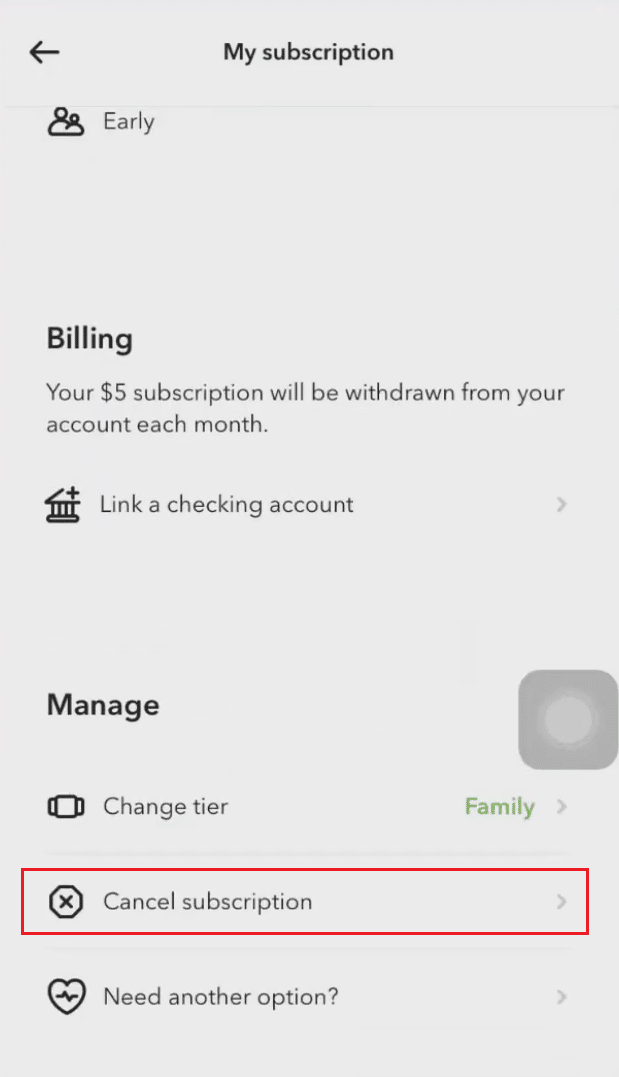 Tap on Settings - My Subscription - Cancel subscription