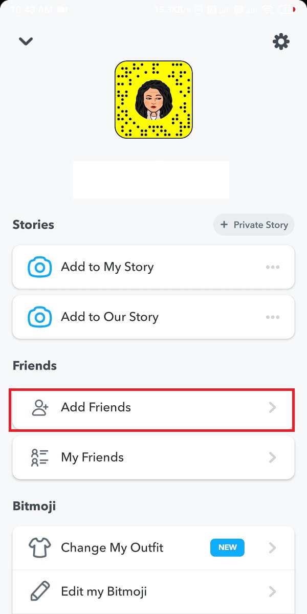 Tap on add friends from the bottom. | How to Disable Unwanted Add Requests on Snapchat