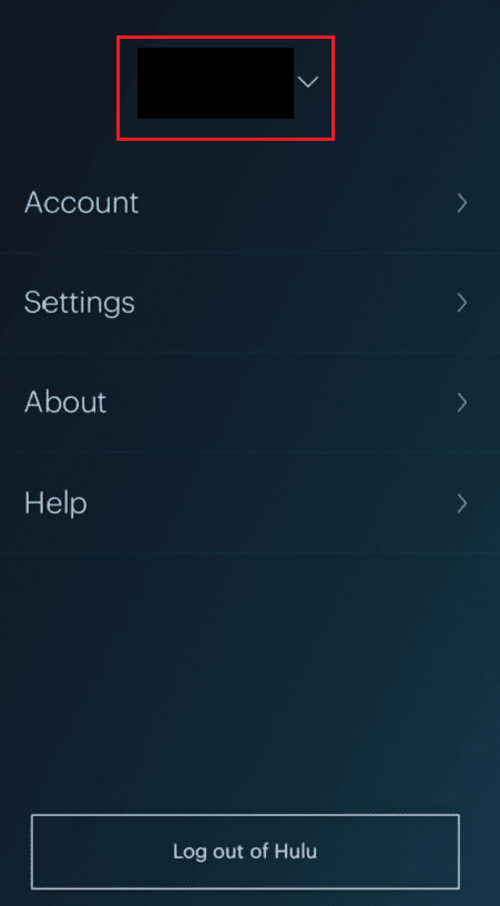 Tap on the Profile name to expand it | How Do You Change Your Account on Hulu