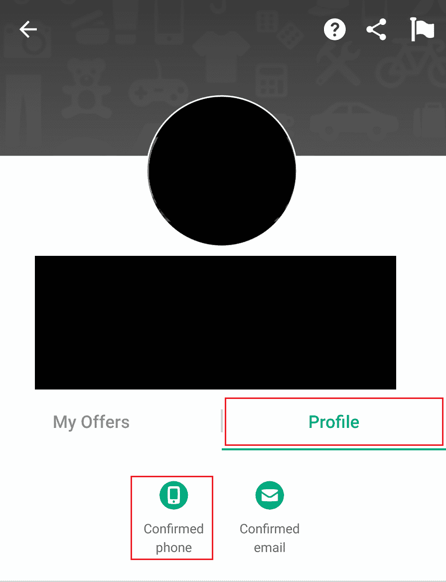 Tap on the Profile tab - Confirmed phone option | How to Deactivate OfferUp Account 