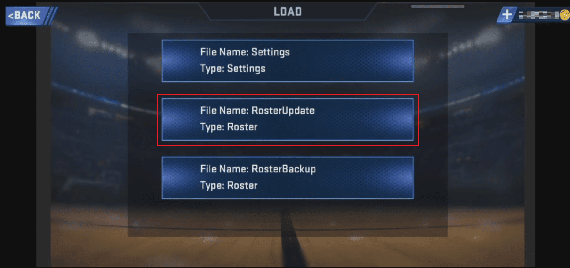 Tap on the RosterUpdate file