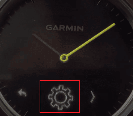 Tap on the Settings gear icon | changing time on Vivofit | Garmin showing wrong time