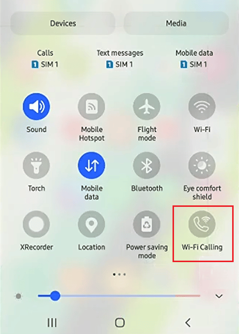 Tap on the Wi-Fi Calling option to enable it