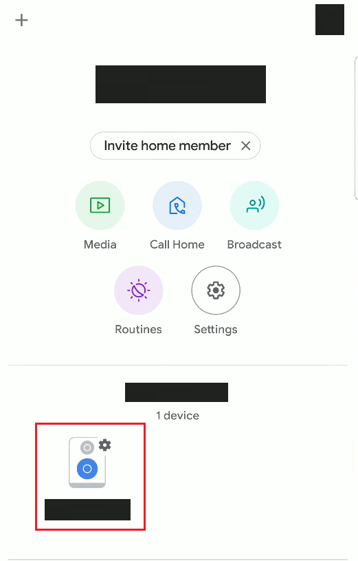 Tap on the desired device you want to remove from your Google Home account