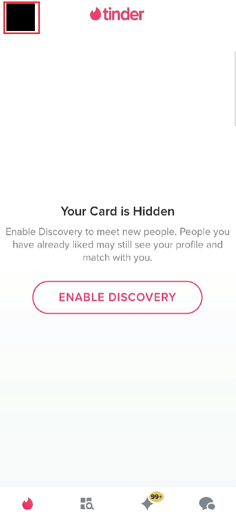 Tap on the profile icon from the top-left corner of the screen | why did Tinder ban you for no reason
