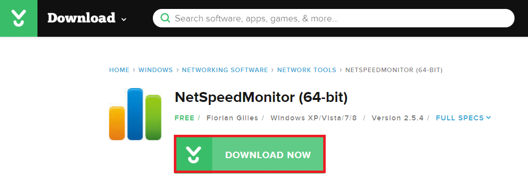 The best option to download NetSpeedMonitor is through CNET.