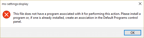This file does not have a program associated with it for performing this action