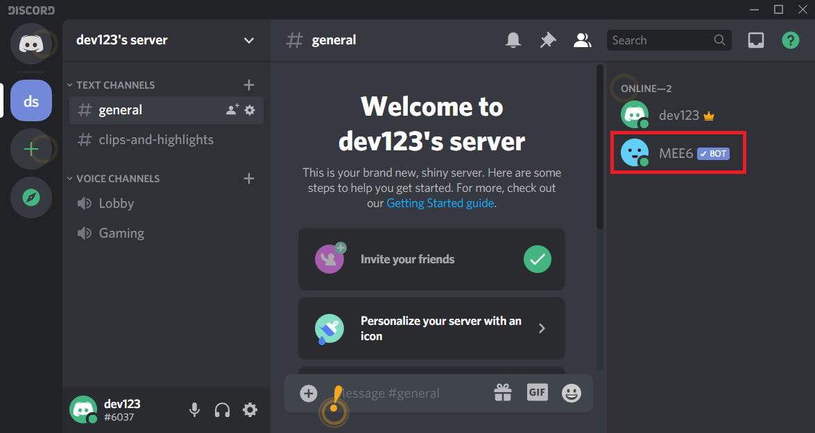 This will install the MEE6 robot inside your Discord Server. | Delete All Messages in Discord