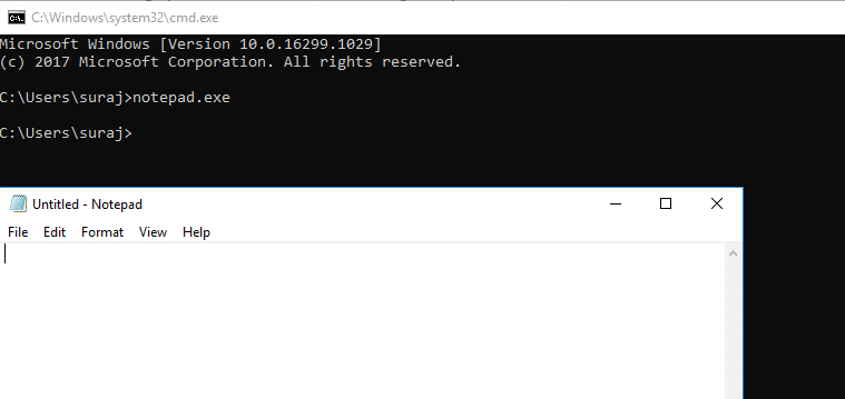 To Open Notepad through command prompt type the command | Where is NOTEPAD in Windows 10?