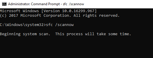 To Repair Corrupted Files on your system type the command in the command prompt
