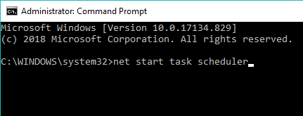 To Start Task scheduler Using Command Line type the command in command prompt