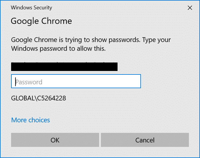 To view the saved password in chrome enter your system or login password