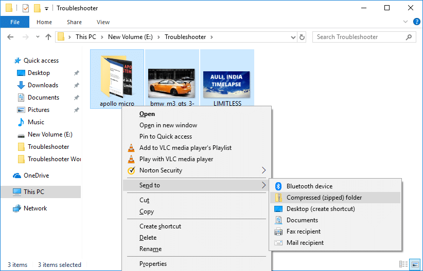 To zip different files or folders together than simply press & hold Ctrl key