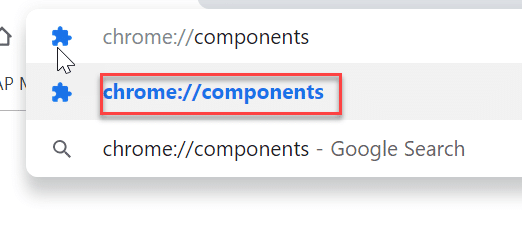 Type chrome://components in the address bar of Chrome