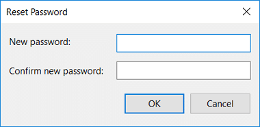 Type a new password then confirm this new password and click OK