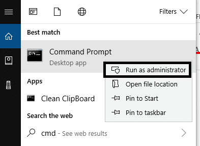 Введите командную строку в строке поиска Windows и откройте ее.