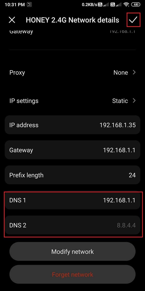 Type either Google DNS servers or Open DNS servers | Fix Internet error on PUBG mobile apps