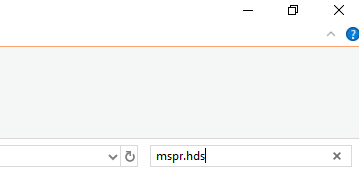 Type mspr.hds in the search box and hit Enter