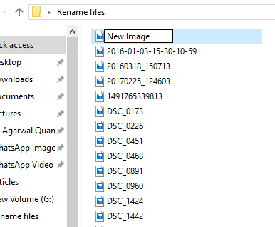 Type the new name you want to give to that file