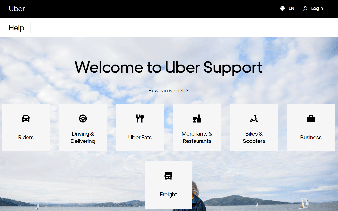 Uber Support webpage | What If Your Uber Account is Deactivated Permanently?