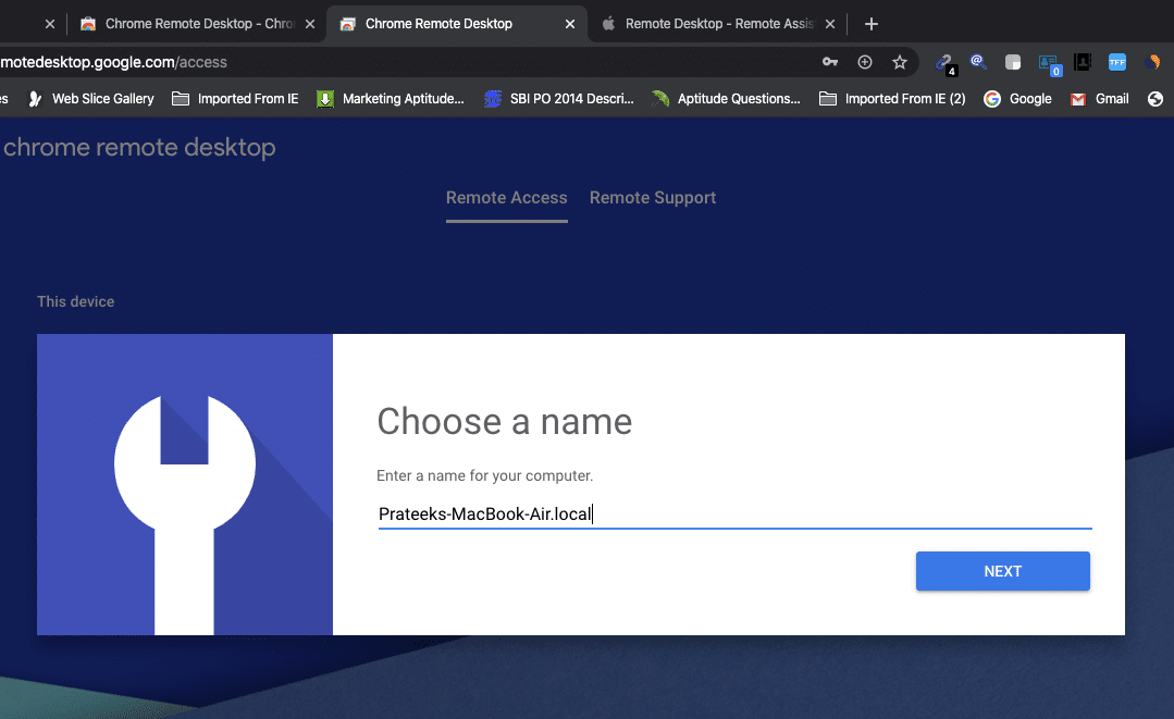 Under Remote Access, type the name you want to set for your Computer