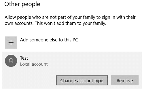 Under your username click on Change account type