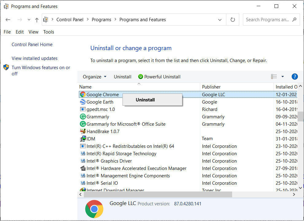 Uninstall Google Chrome | Fix NET::ERR_CONNECTION_REFUSED in Chrome