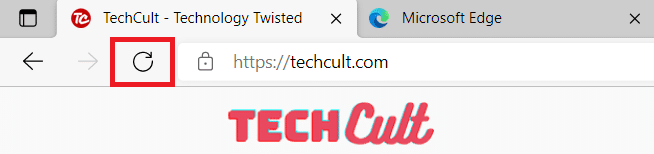 Refresh option icon Microsoft Edge