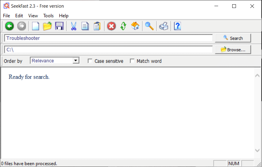 Use SeekFast to search for text in multiple PDF files