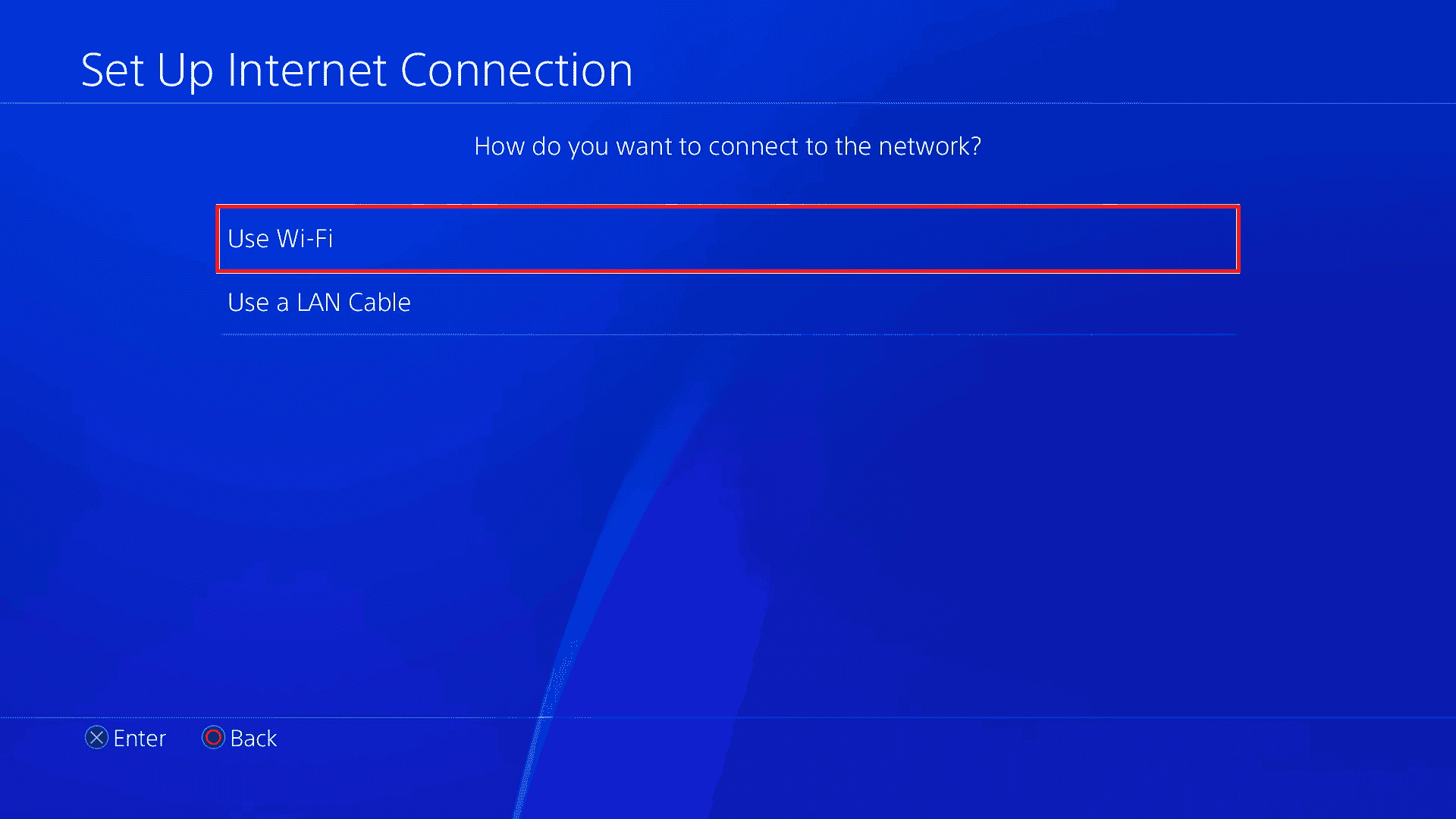 Use Wifi in set up internet connection menu. Fix PS4 Error Code WS 37431 8