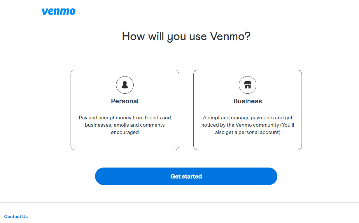Venmo Sign up page | How Do I Set Up A Second Venmo Account
