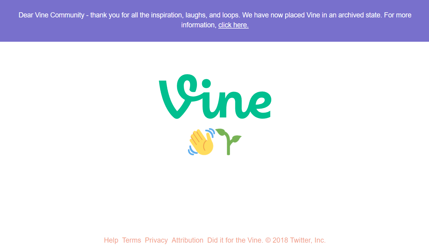 Vine website