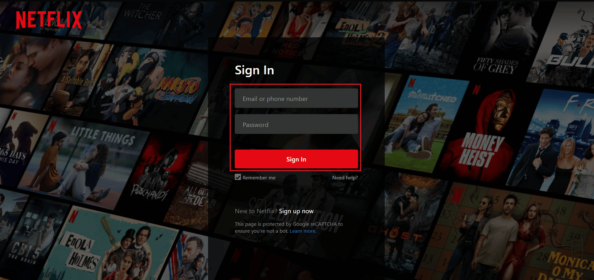 Visit the Netflix website on your browser and Sign In to your account with the account credentials