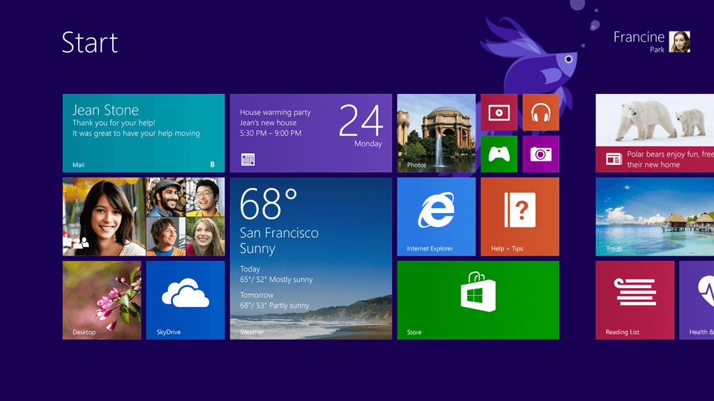 Windows 8 doesn't have Start Menu