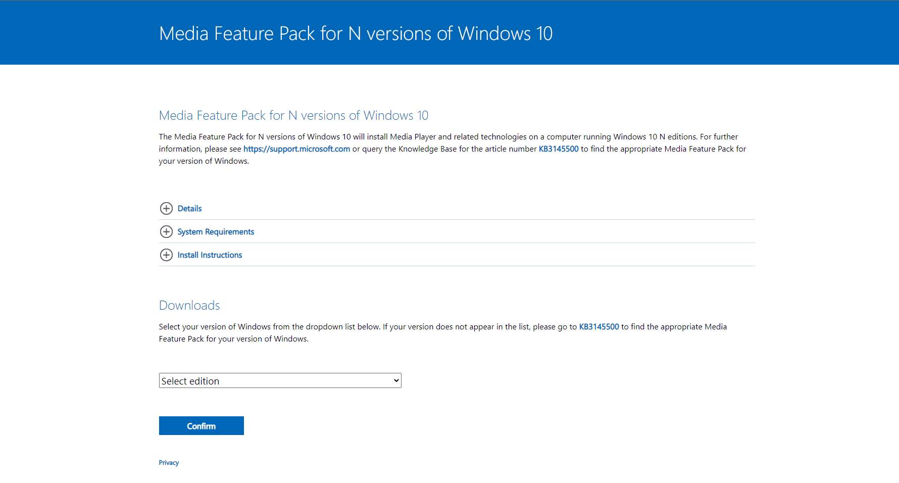 Windows Media Feature Pack download page. Fix Android phone USB connection problem