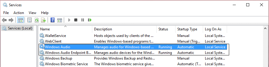 Windows-Audio und Windows-Audio-Endpunkt