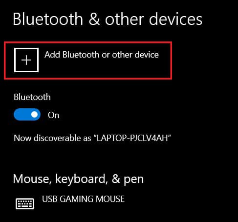 You can either connect to a previously paired device or add a new device