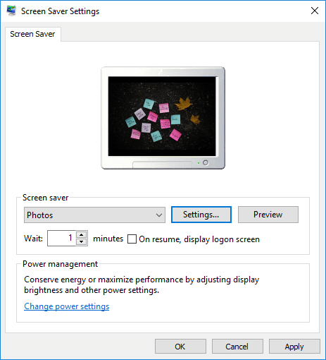 You can select Photos under Screensaver and choose photos of your choice