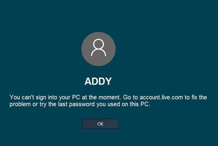 You can’t sign in to your PC right now error [SOLVED]
